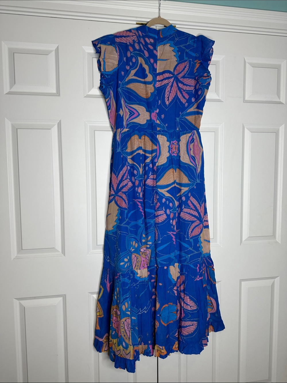 Oliphant MOCK NECK FLUTTER MAXI- ANTICO BLUE New SzXL - Picture 11 of 11